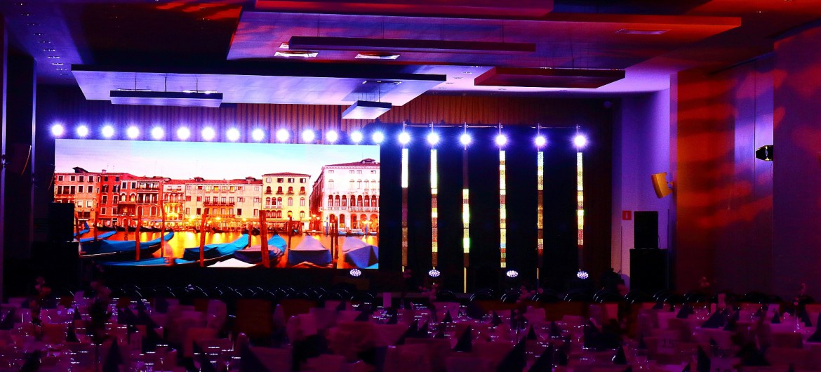 karnawał, światło, obraz, ekran LED